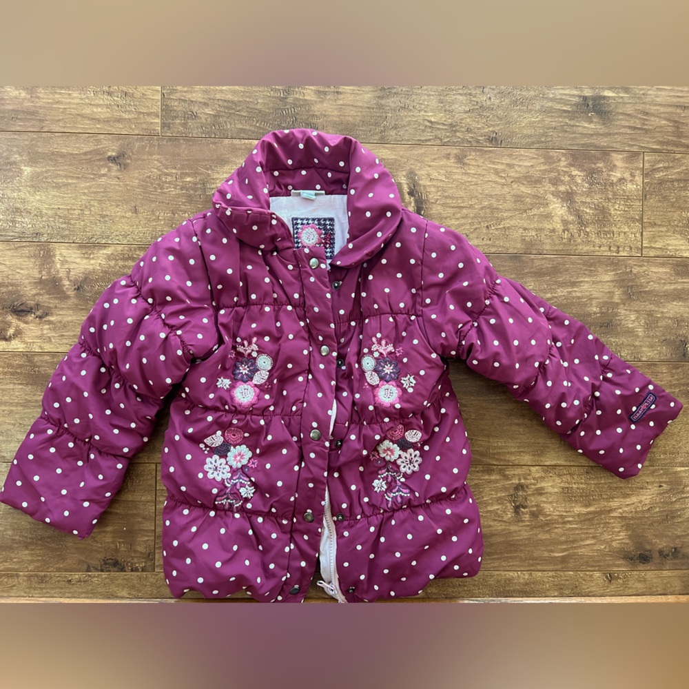 Naartjie Kids Boutique embroidered pink jacket/ coat size 5